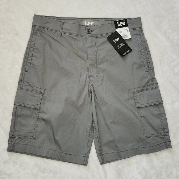 Men's Cargo Shorts, Lee, Size 32, Regular, Grey, Active Stretch, NWT Knee Length - Picture 3 of 7